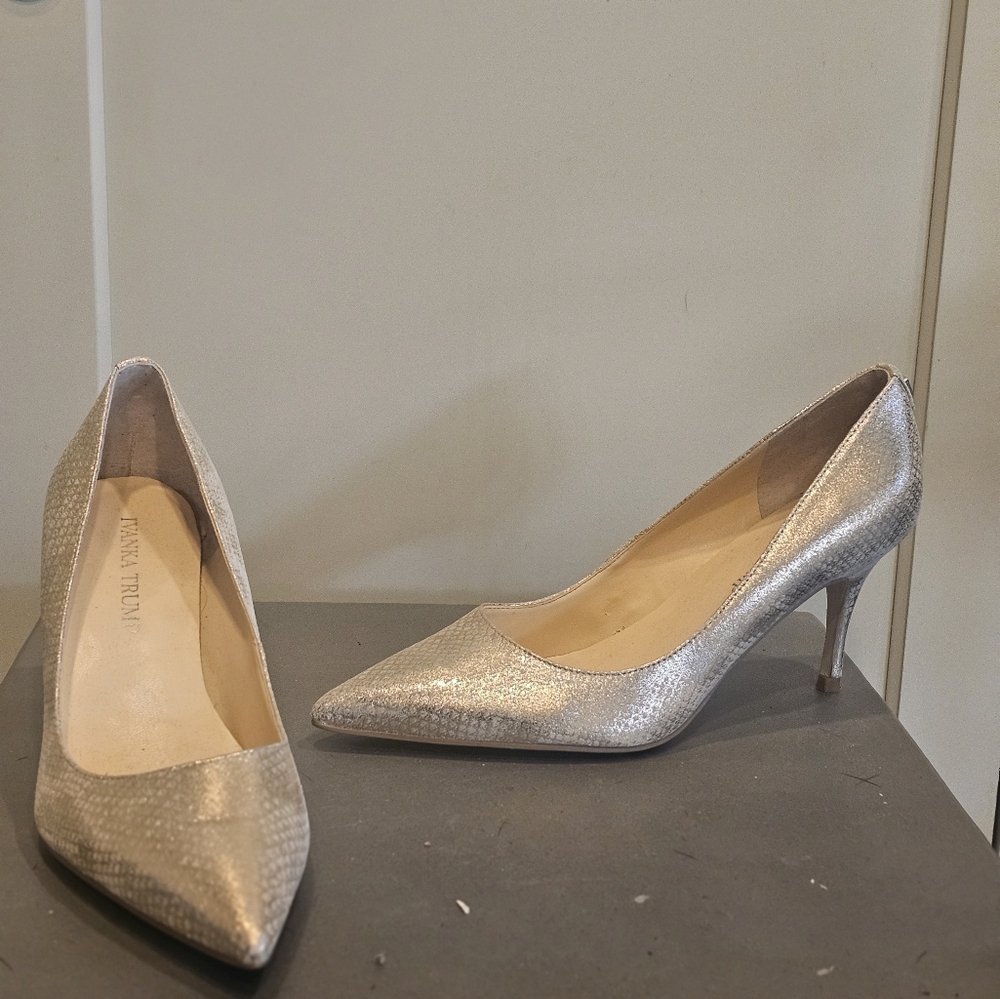 Ivanka Trump Heels. Size 6.5. Color - Silver